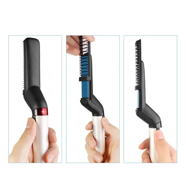مشط فرد وتصفيف الشعر واللحية للرجال For Beaut - فردا كهربائي سريع بقدرة 10 واط
