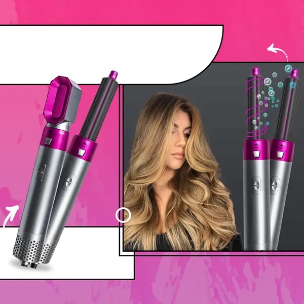 فرشاة وتصفيف الشعر 5 في 1 تريندي Trendy 5in1 Hair Brush - مجفف ومصفف حراري 1200 واط مع حماية من الحرارة الزائدة