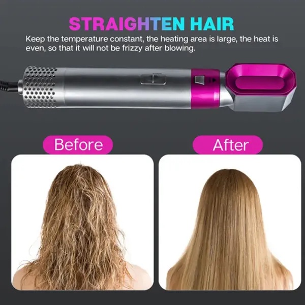فرشاة وتصفيف الشعر 5 في 1 تريندي Trendy 5in1 Hair Brush - مجفف ومصفف حراري 1200 واط مع حماية من الحرارة الزائدة