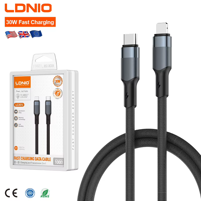 إل دي نيو فاست تشارجينج داتا كيبل- LDNIO FAST CHARGING DATA CABLE LC351i