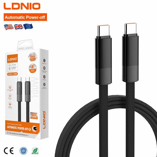 كابل بيانات وشحن سريع لادنيو  بقوة 24 وات- LDNIO FAST CHARGING DATA CABLE LC351C 24w