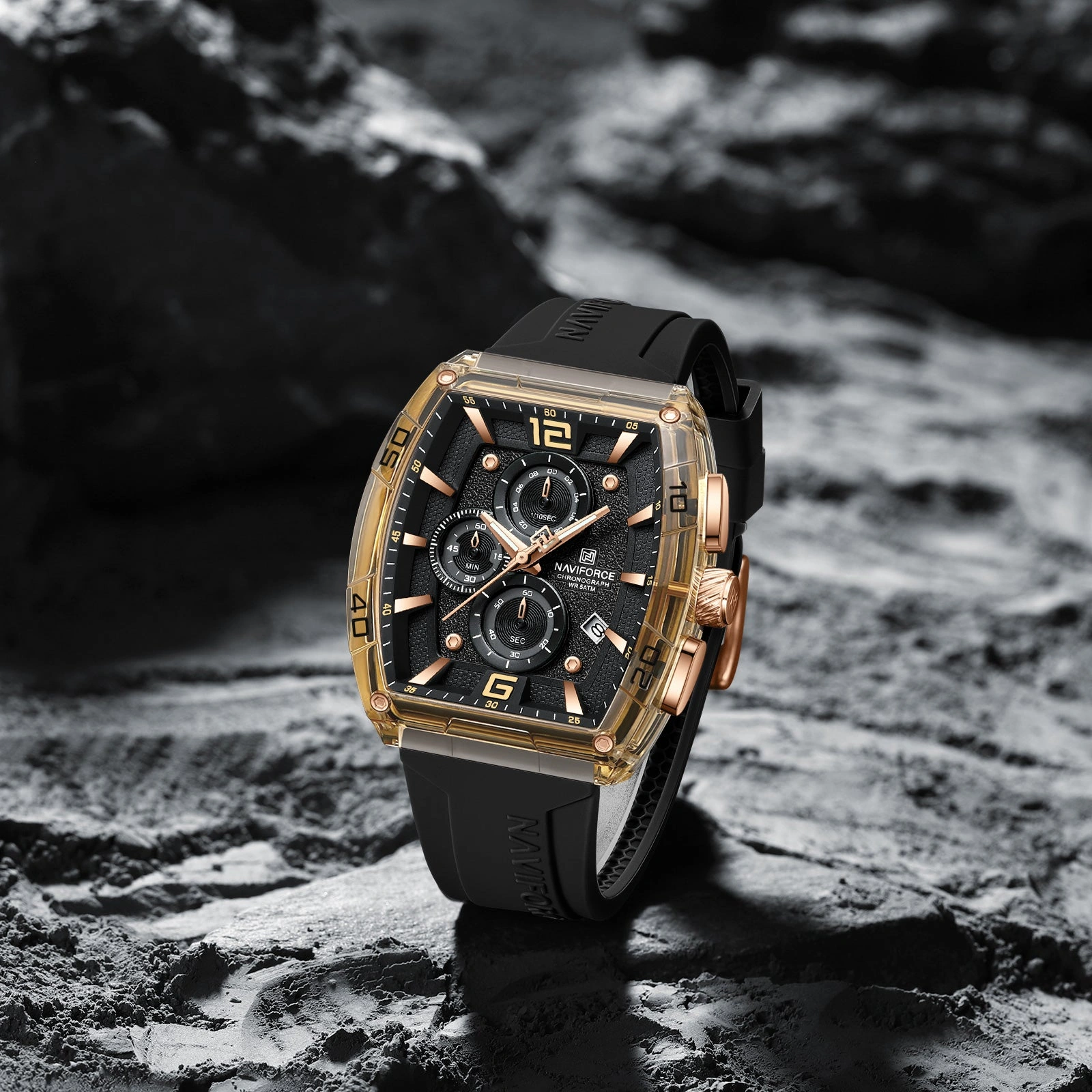 Naviforce Watch For Men NF6101 R-GY-B