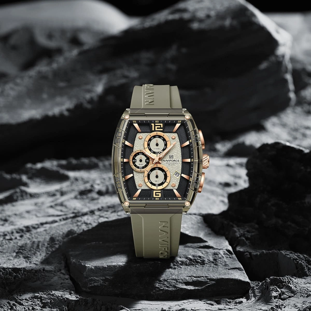Naviforce Watch For Men NF6101-GY-Y-GY