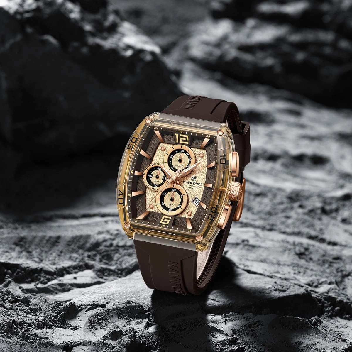 Naviforce Watch For Men NF6101-RG-Y-CE