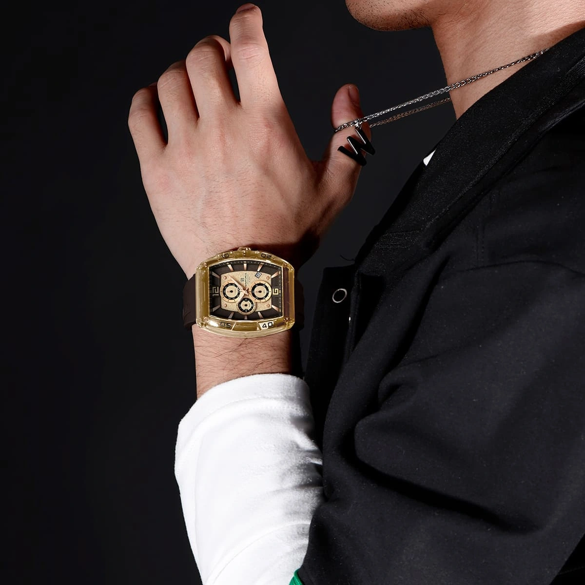 Naviforce Watch For Men NF6101-RG-Y-CE