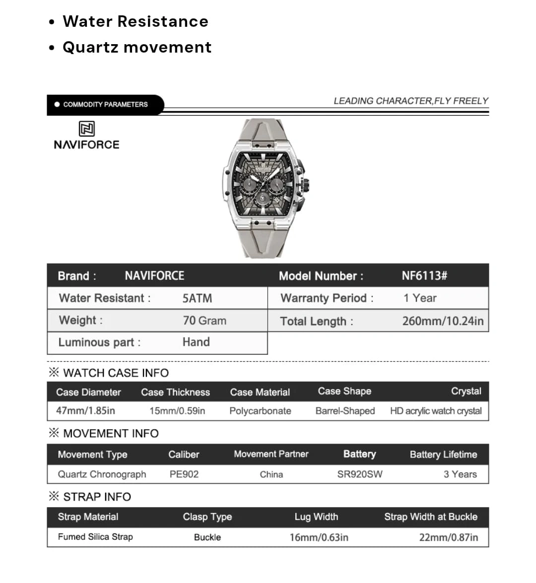 Naviforce Watch For Men NF6113