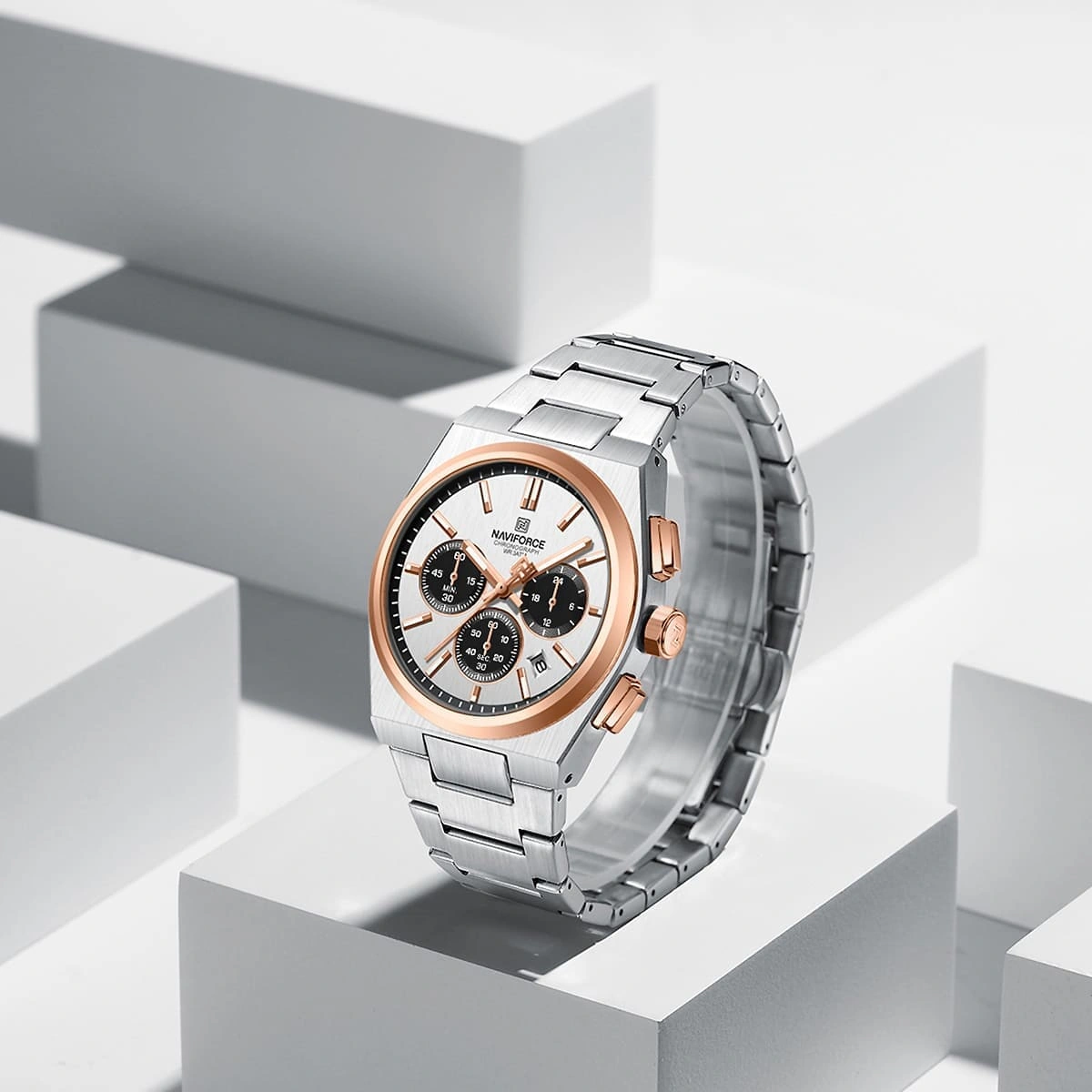 Naviforce Watch For Men NF8048G-S-W-RG