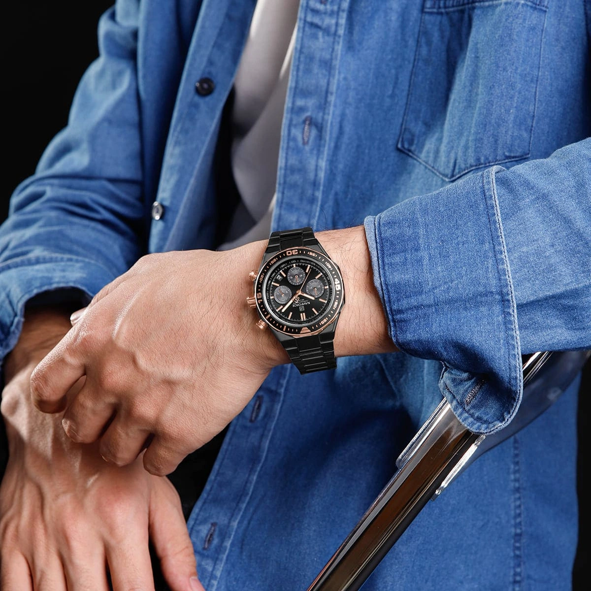 Naviforce Watch For Men NF8049-B-RG-B