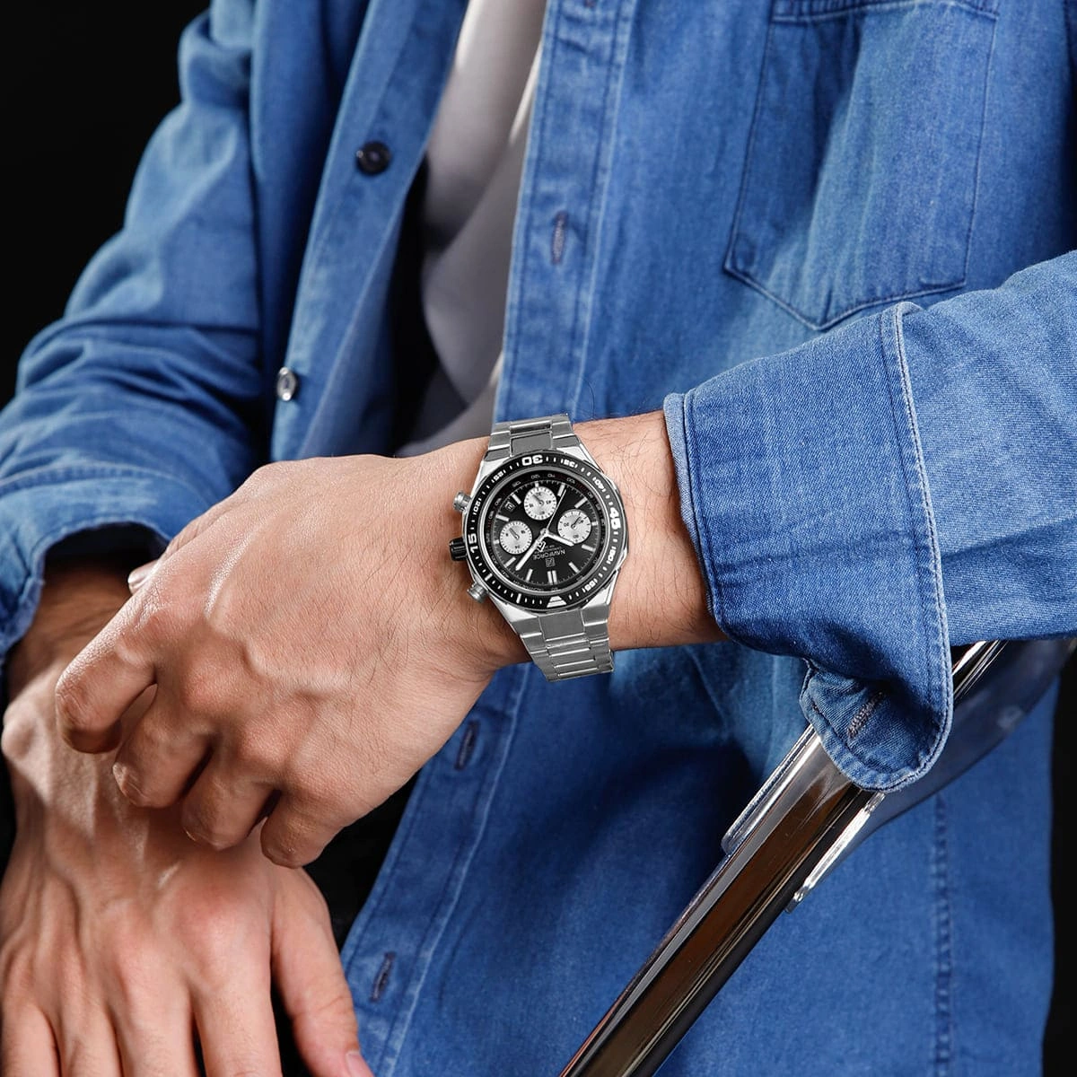 Naviforce Watch For Men NF8049-S-B-S