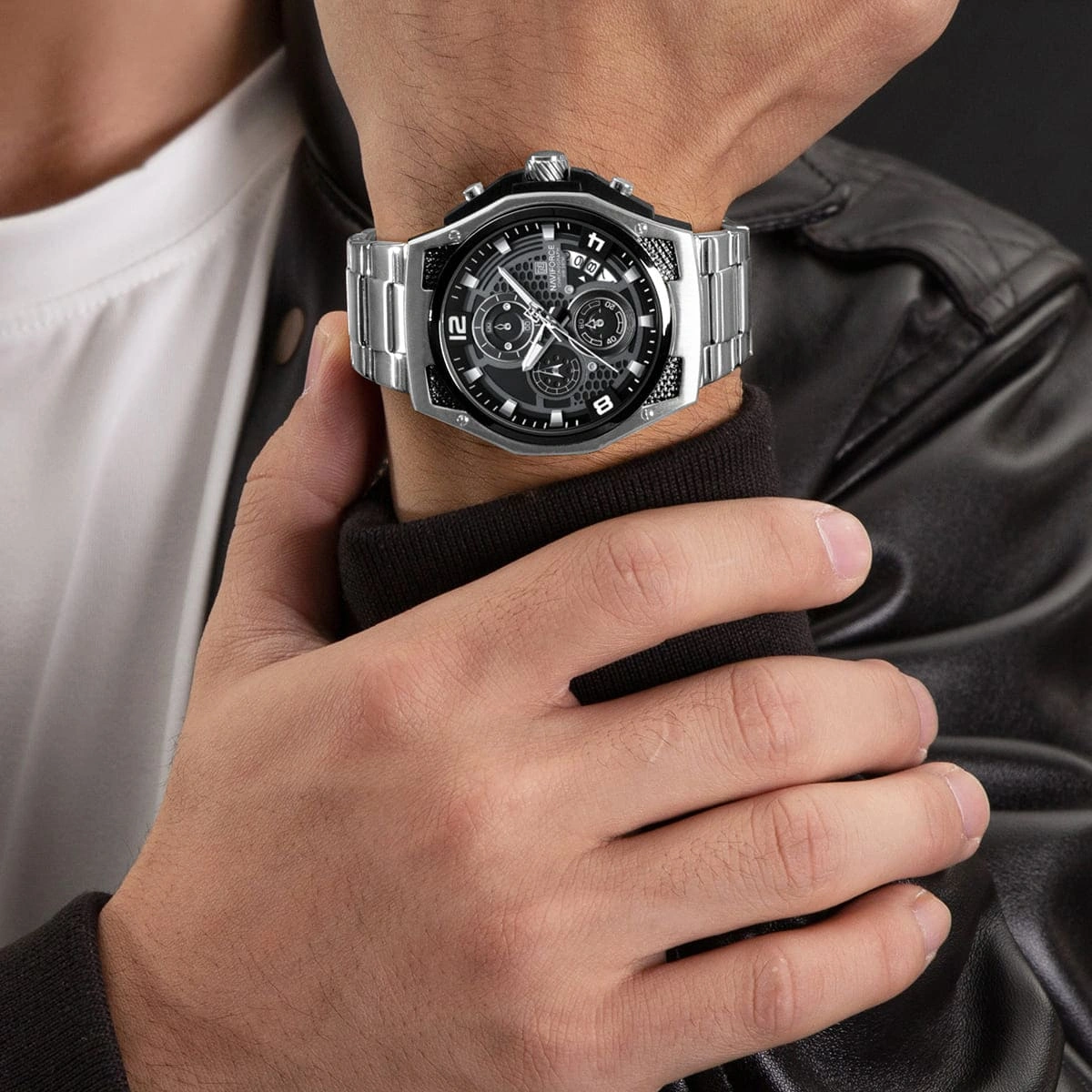 Naviforce Watch For Men NF8051S-S-B-S