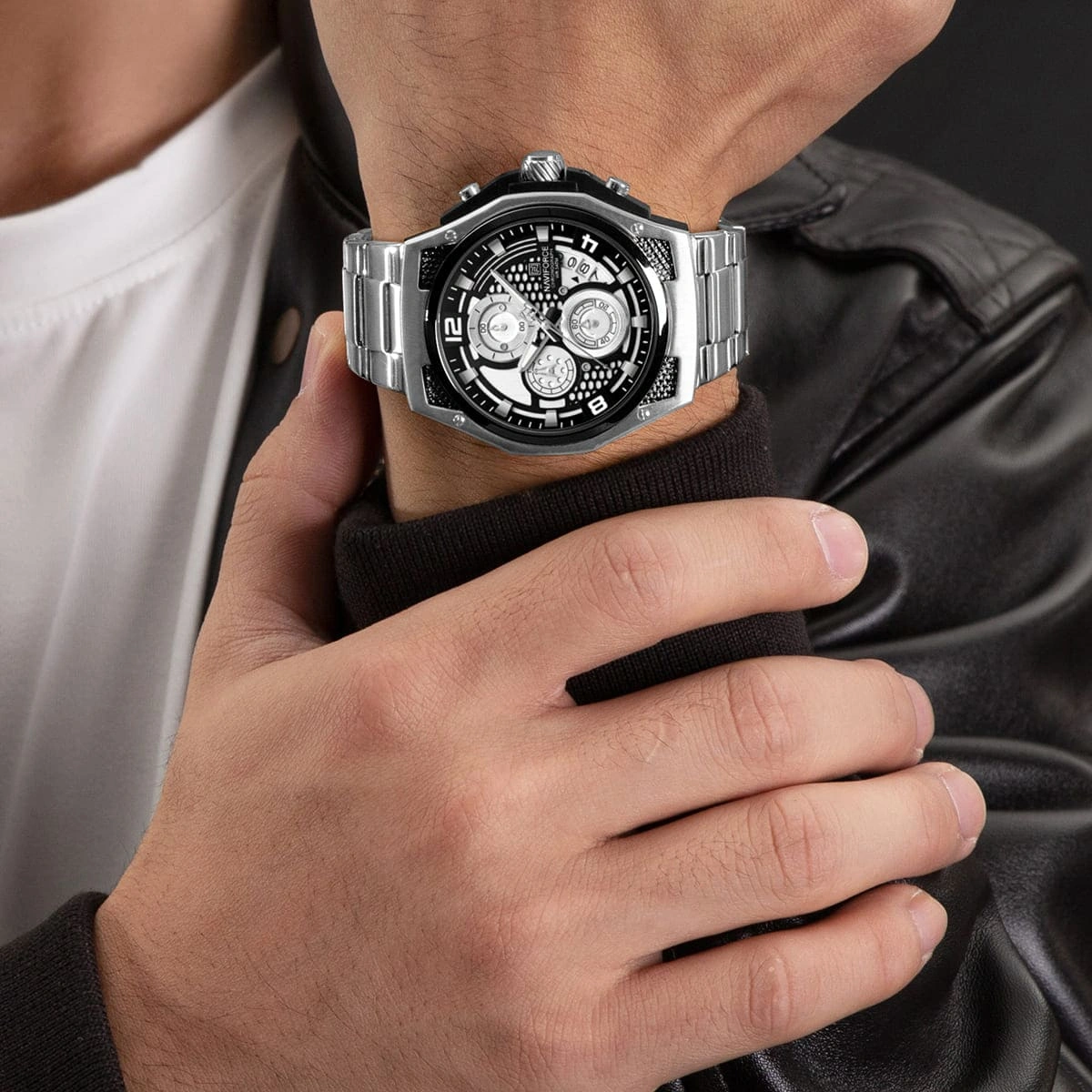 Naviforce Watch For Men NF8051S-S-W-S