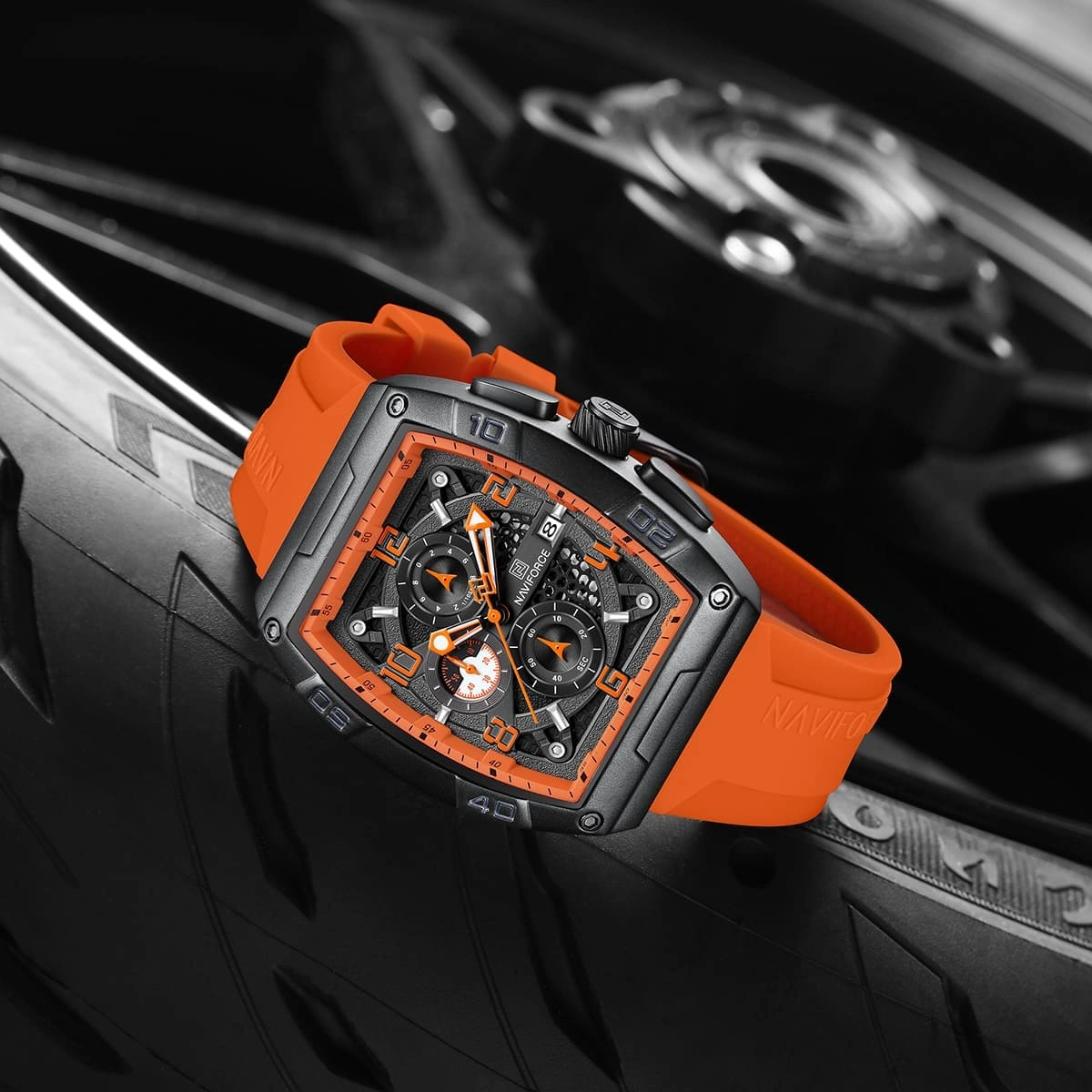 Naviforce Watch For Men NF8052-B-O-O