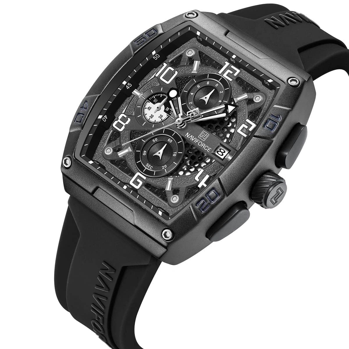 Naviforce Watch For Men NF8052-B-W-B