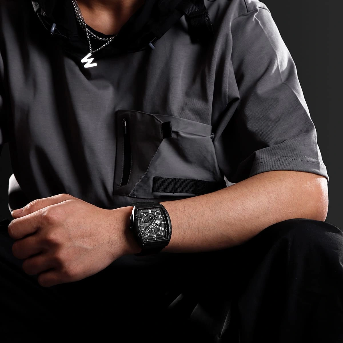 Naviforce Watch For Men NF8052-B-W-B