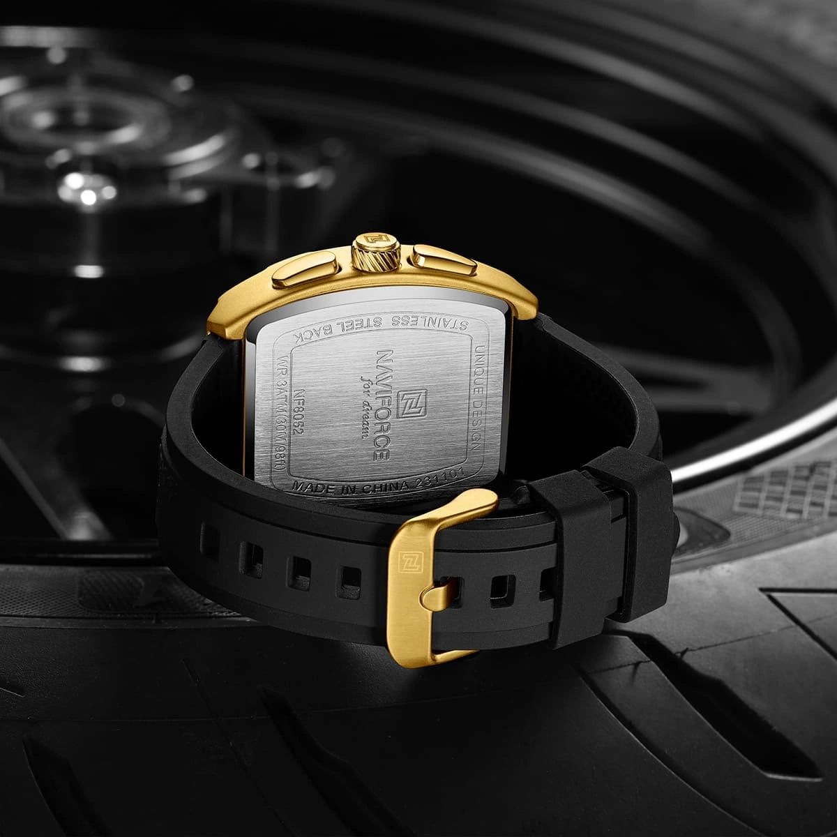 Naviforce Watch For Men NF8052-G-G-B