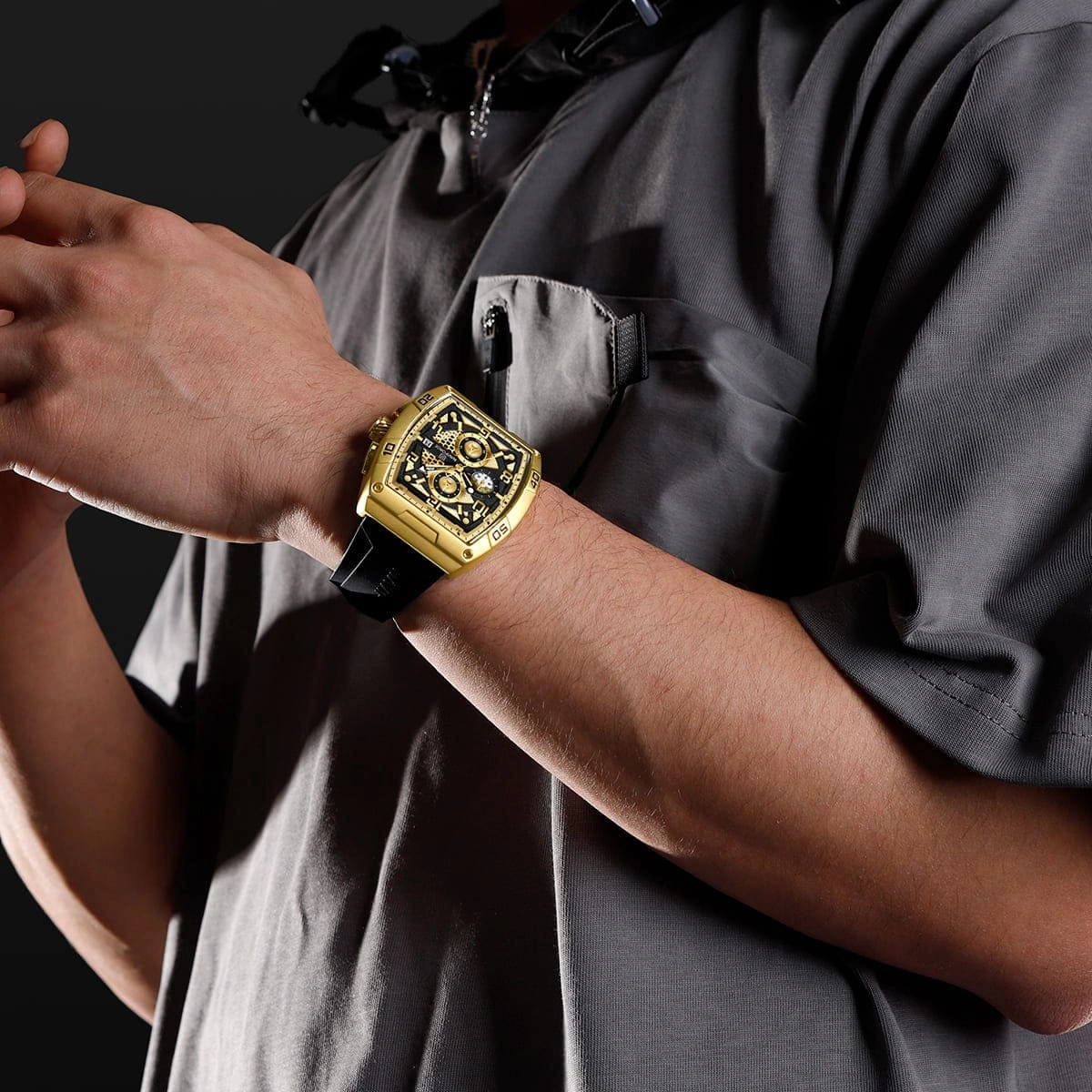 Naviforce Watch For Men NF8052-G-G-B