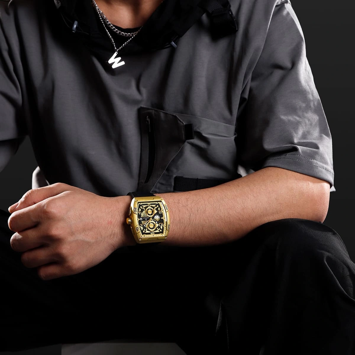 Naviforce Watch For Men NF8052-G-G-B