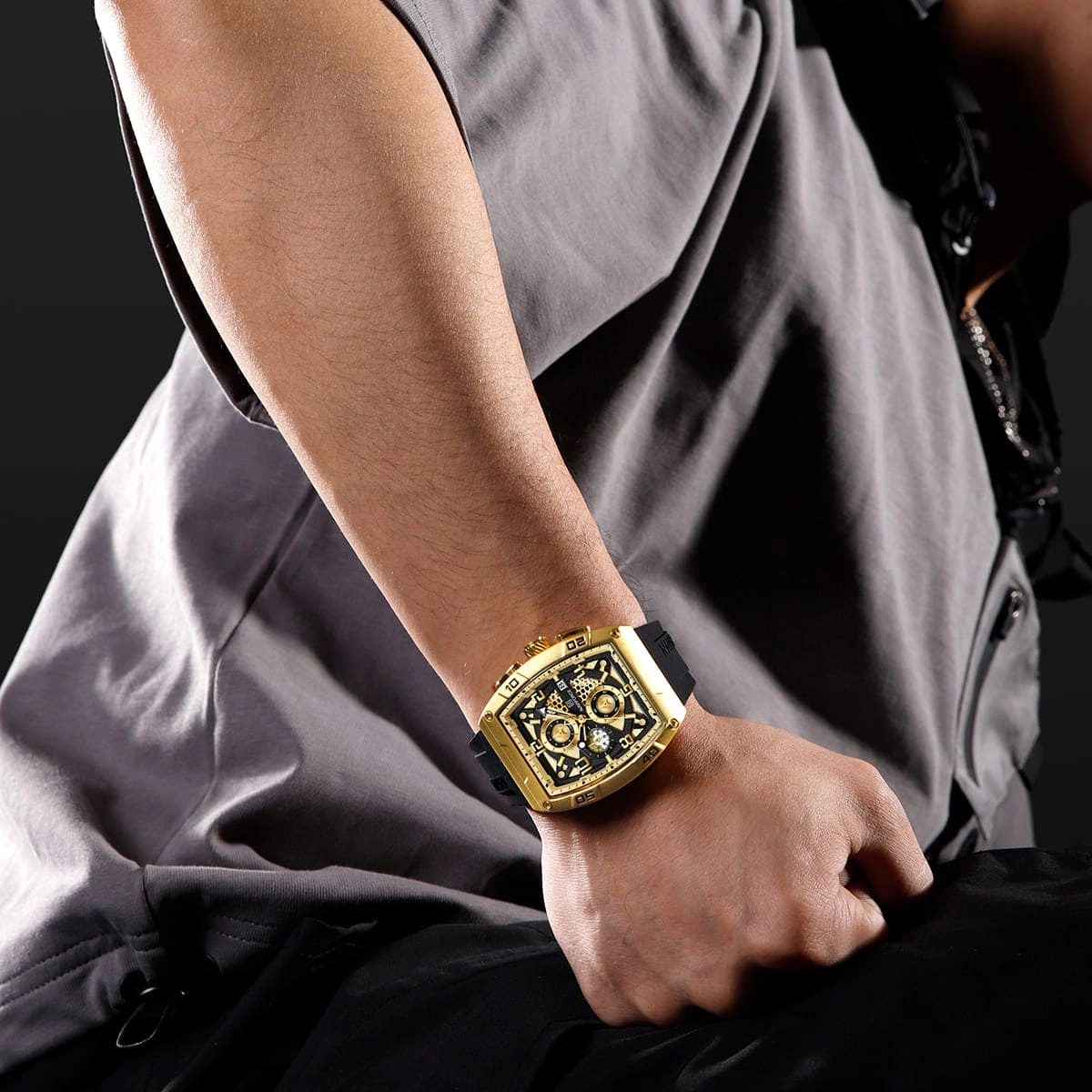 Naviforce Watch For Men NF8052-G-G-B