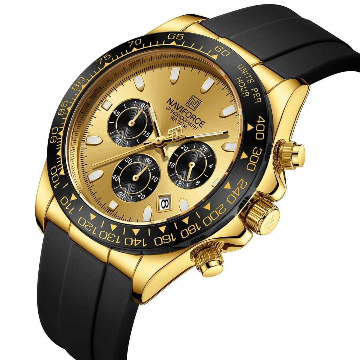 Naviforce Watch For Men NF8054-G-G-B