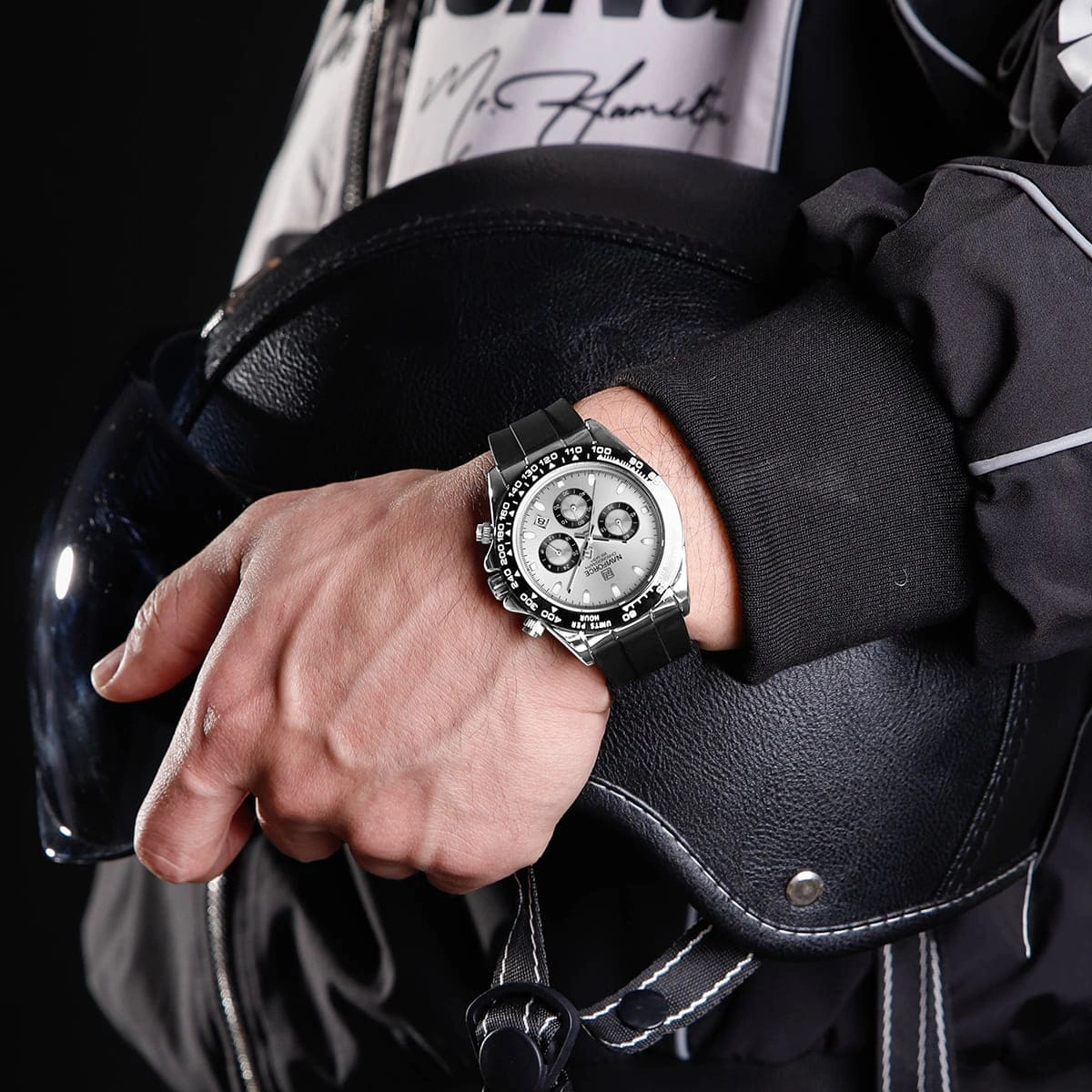 Naviforce Watch For Men NF8054-S-W-B