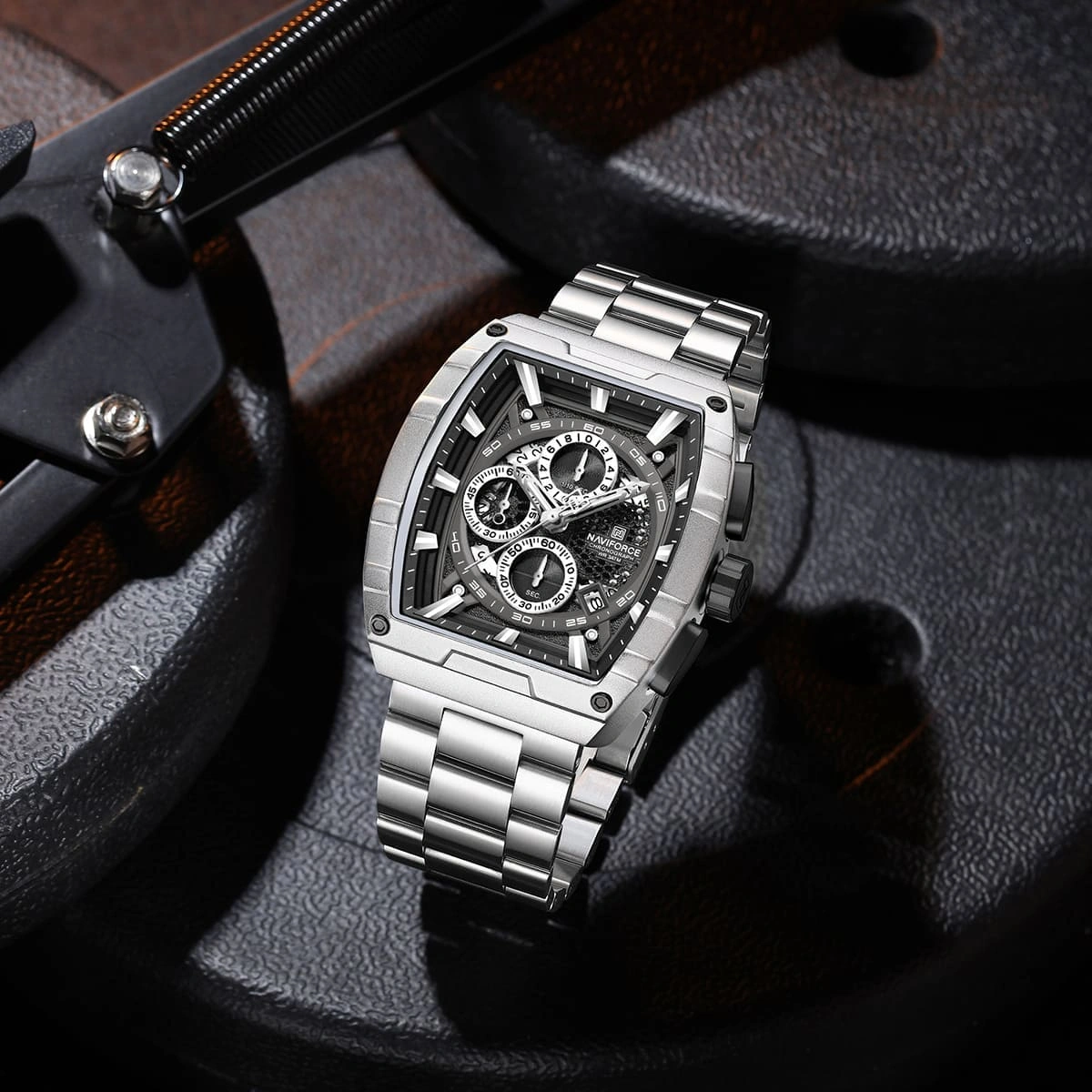 Naviforce Watch For Men NF8066-S-B-S