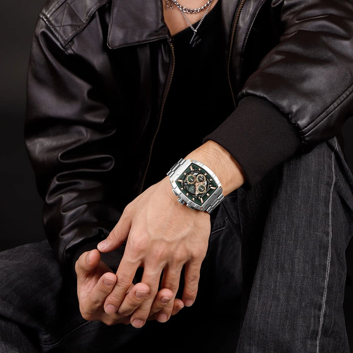Naviforce Watch For Men NF8066-S-GN-S