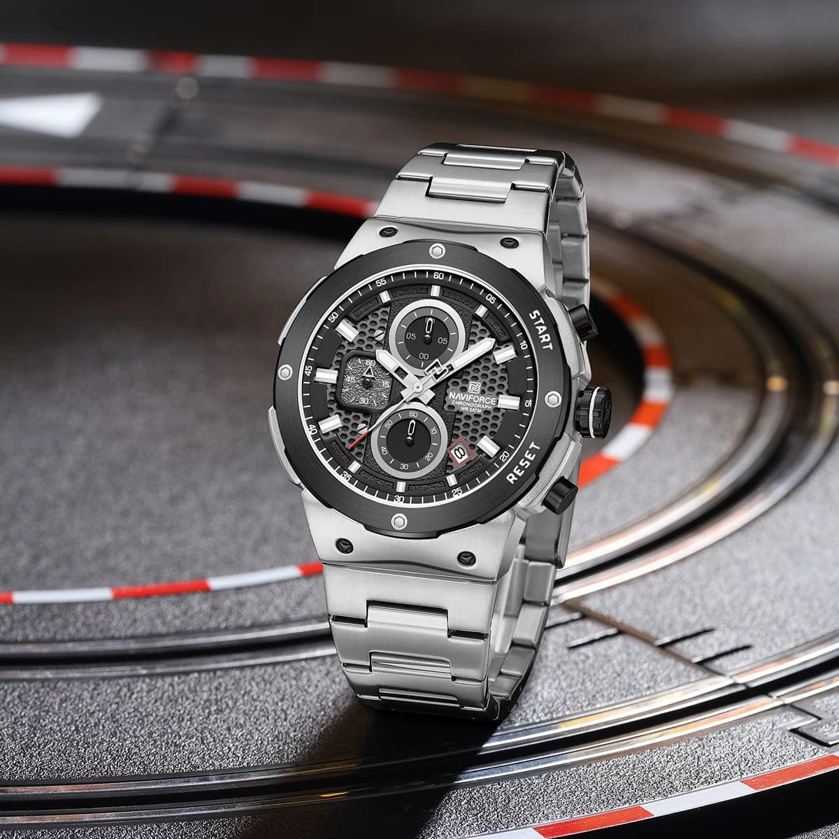 Naviforce Watch For Men NF8072-S-B-S