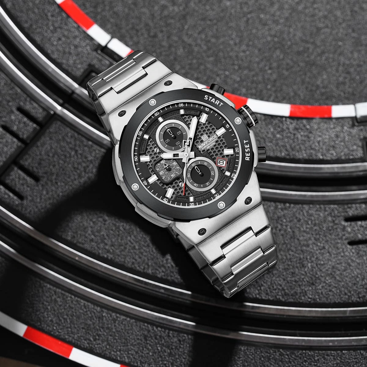 Naviforce Watch For Men NF8072-S-B-S