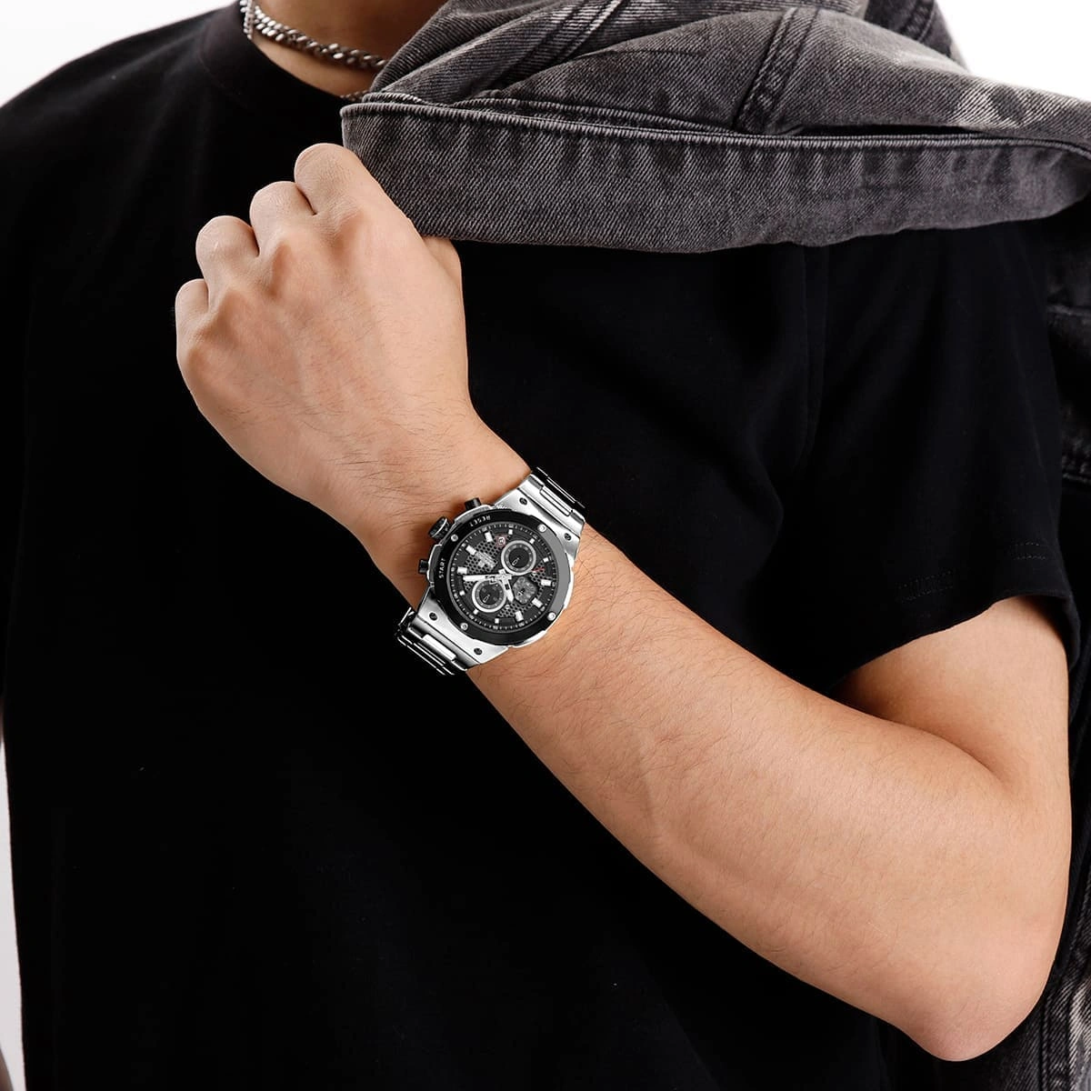Naviforce Watch For Men NF8072-S-B-S