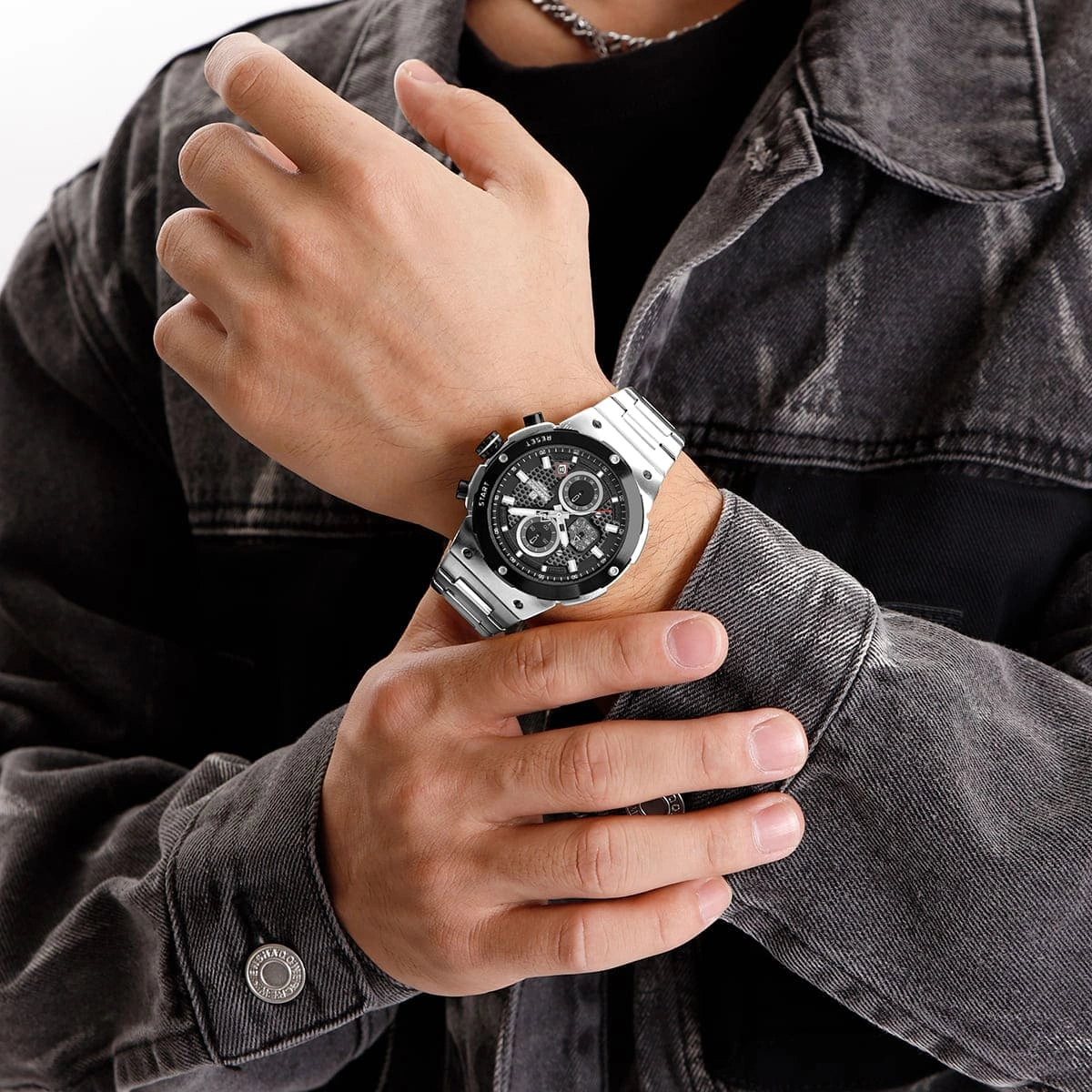 Naviforce Watch For Men NF8072-S-B-S