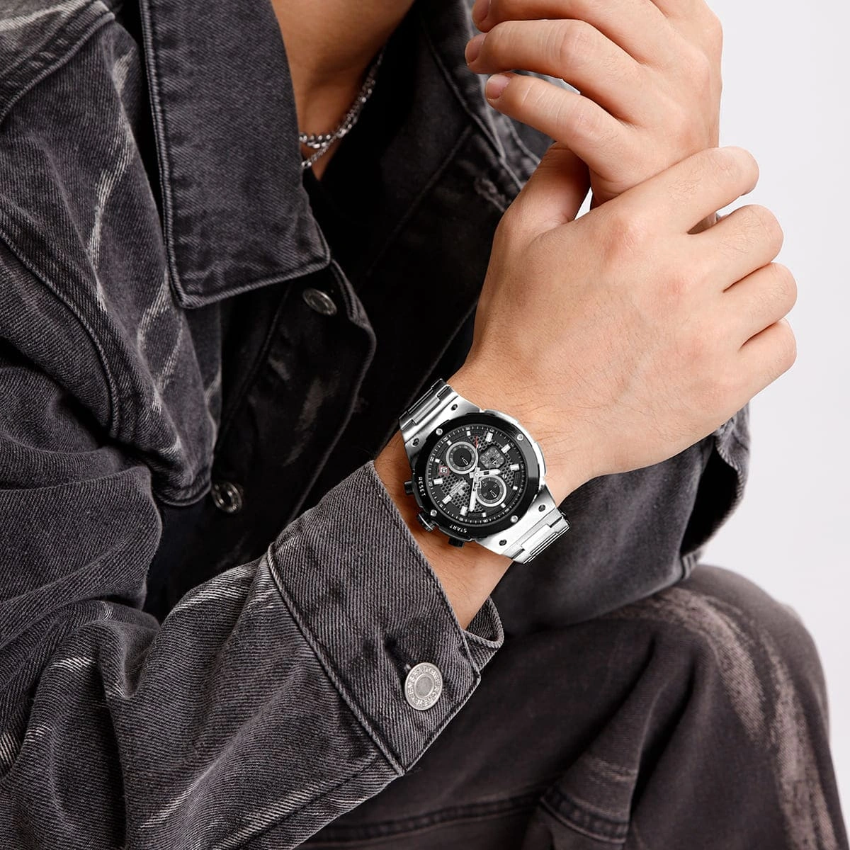 Naviforce Watch For Men NF8072-S-B-S