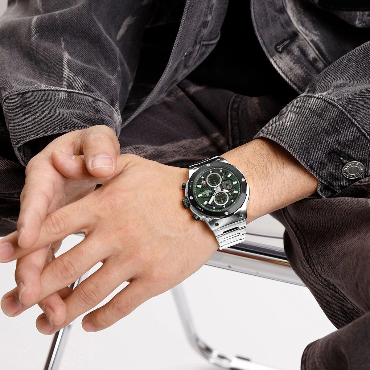 Naviforce Watch For Men NF8072-S-GN-S