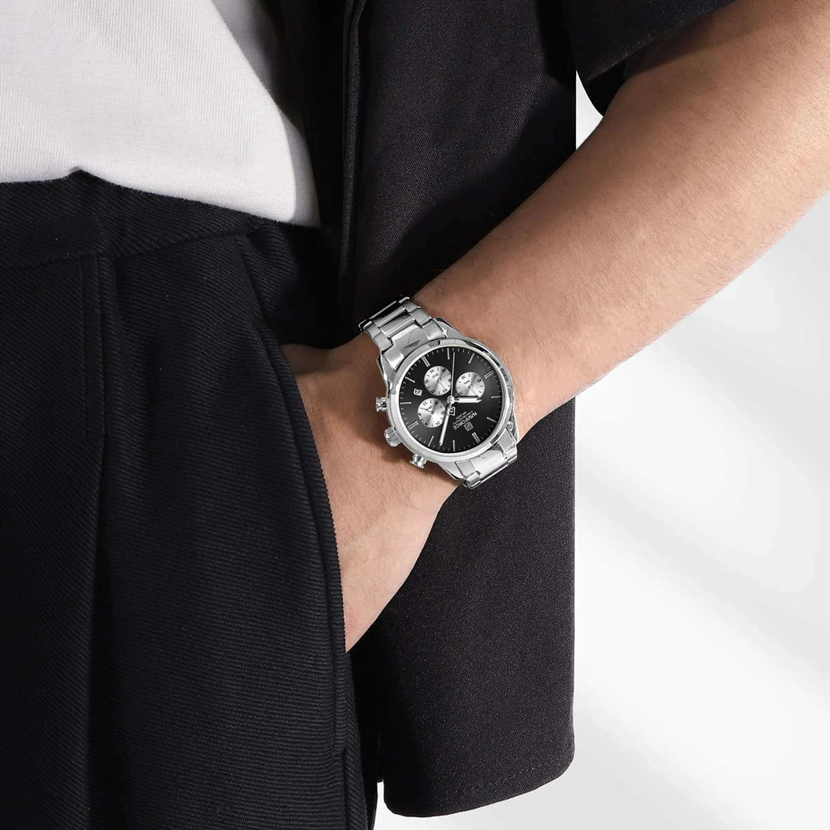 Naviforce Watch For Men NF8076-S-B-S