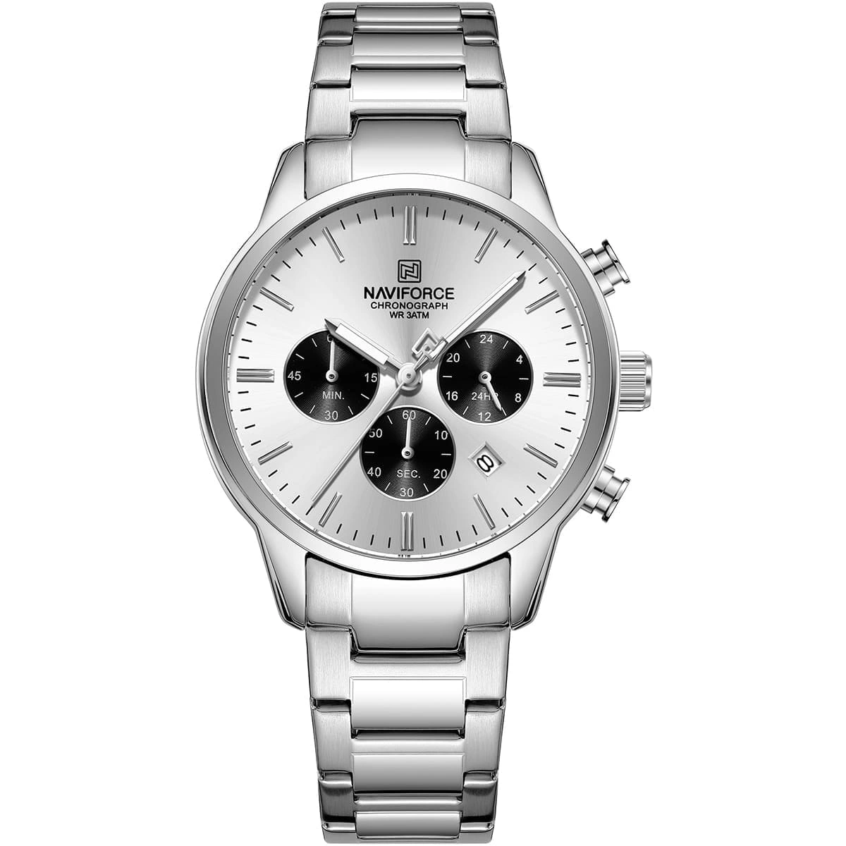 Naviforce Watch For Men NF8076-S-W-S