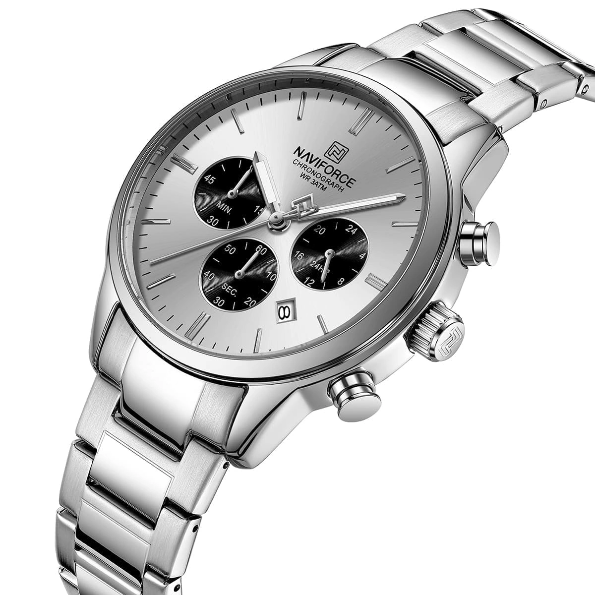 Naviforce Watch For Men NF8076-S-W-S