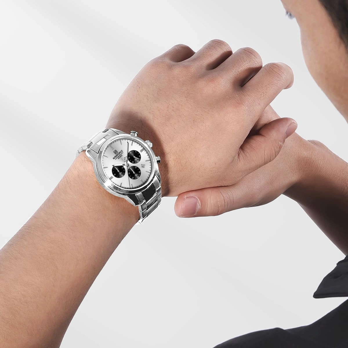 Naviforce Watch For Men NF8076-S-W-S