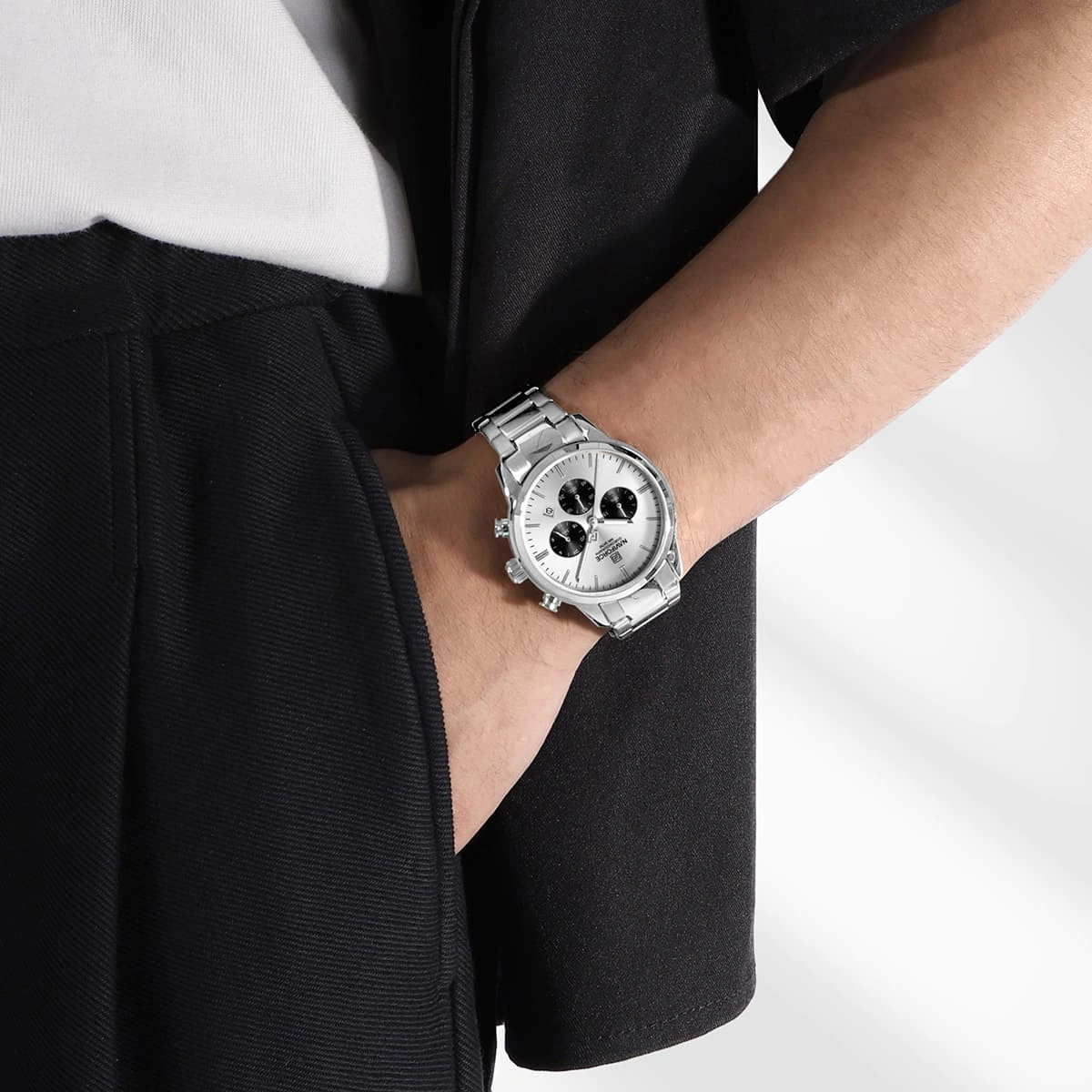 Naviforce Watch For Men NF8076-S-W-S