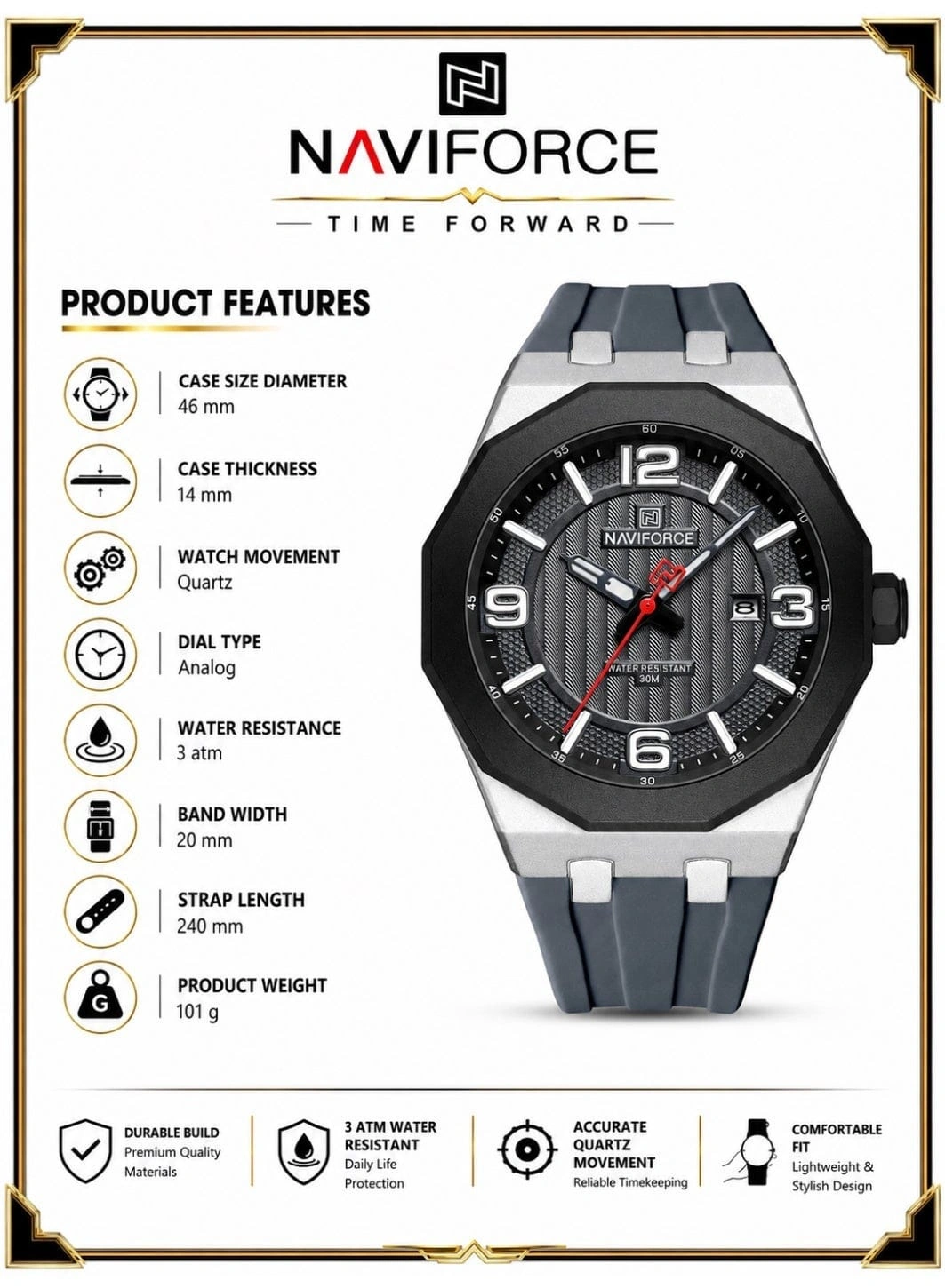 Naviforce Watch For Men NF8079