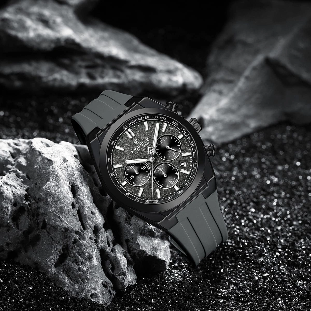 Naviforce Watch For Men NF8080-B-GY-GY