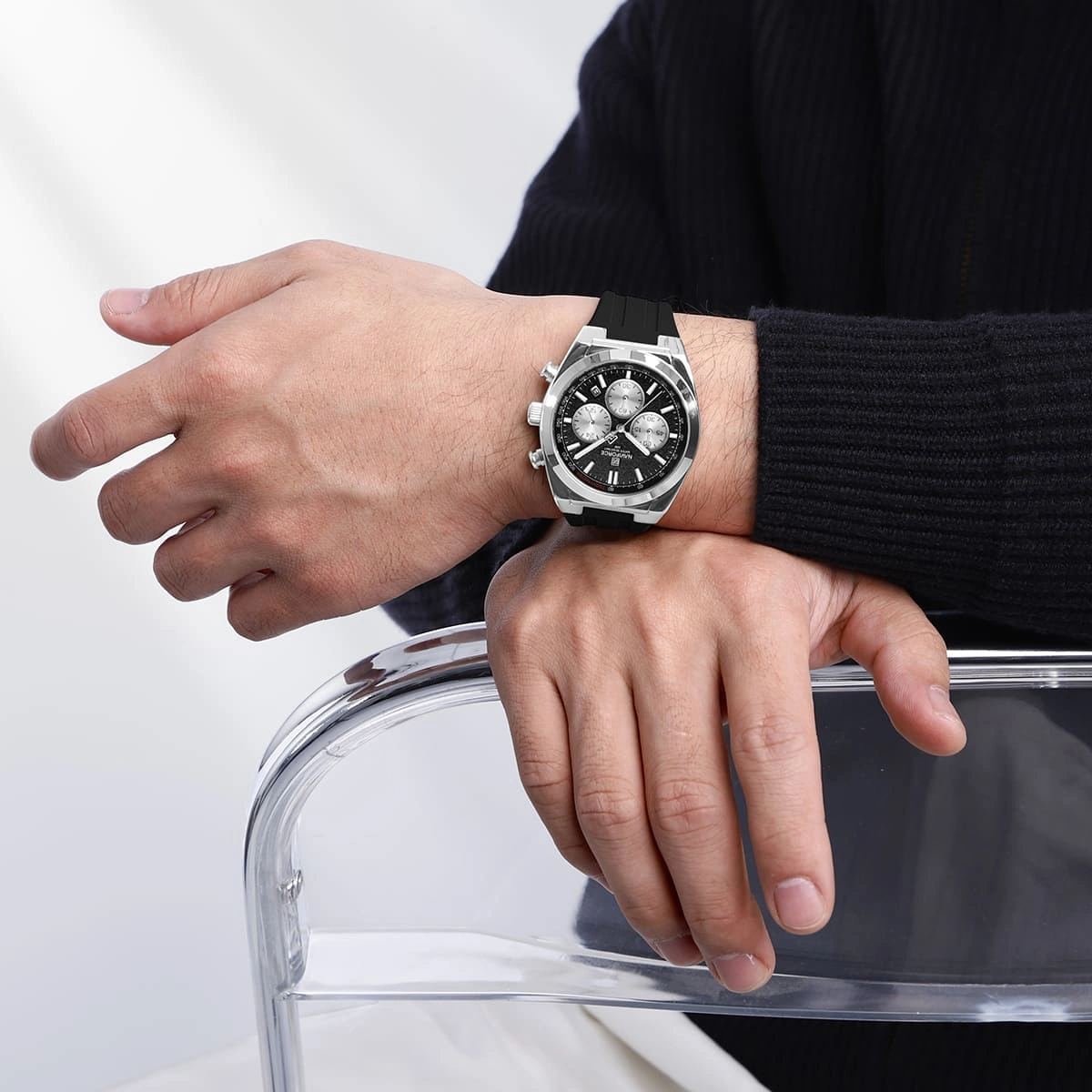 Naviforce Watch For Men NF8080-S-B-B