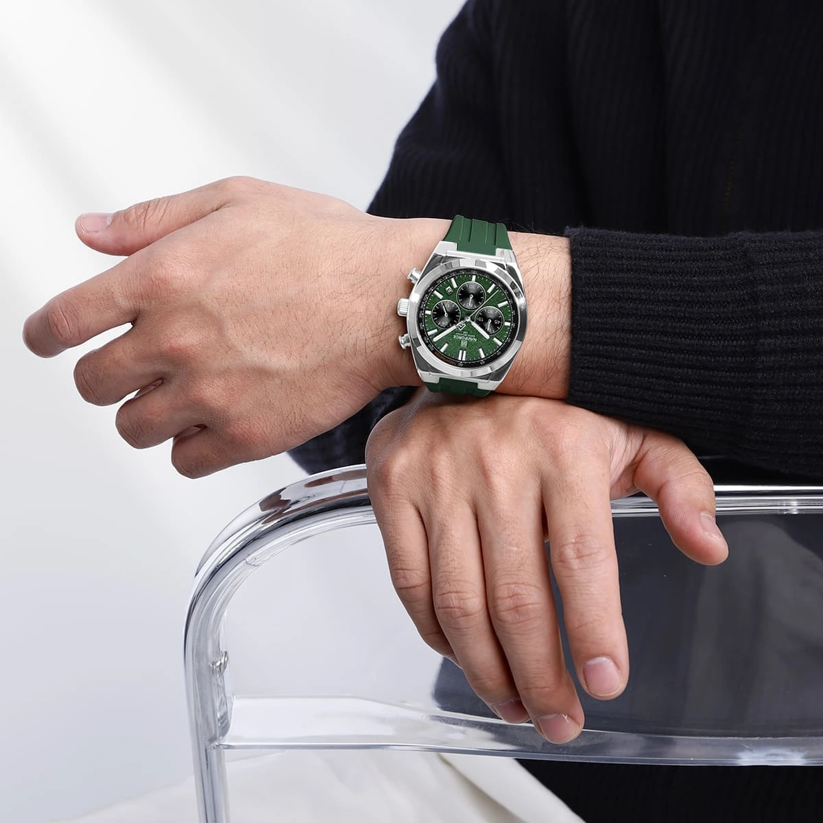 Naviforce Watch For Men NF8080-S-GN-GN