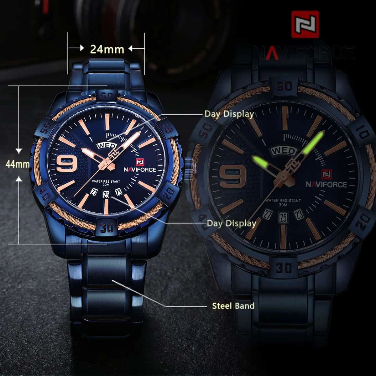 Naviforce Watch For Men NF9117S-B-B