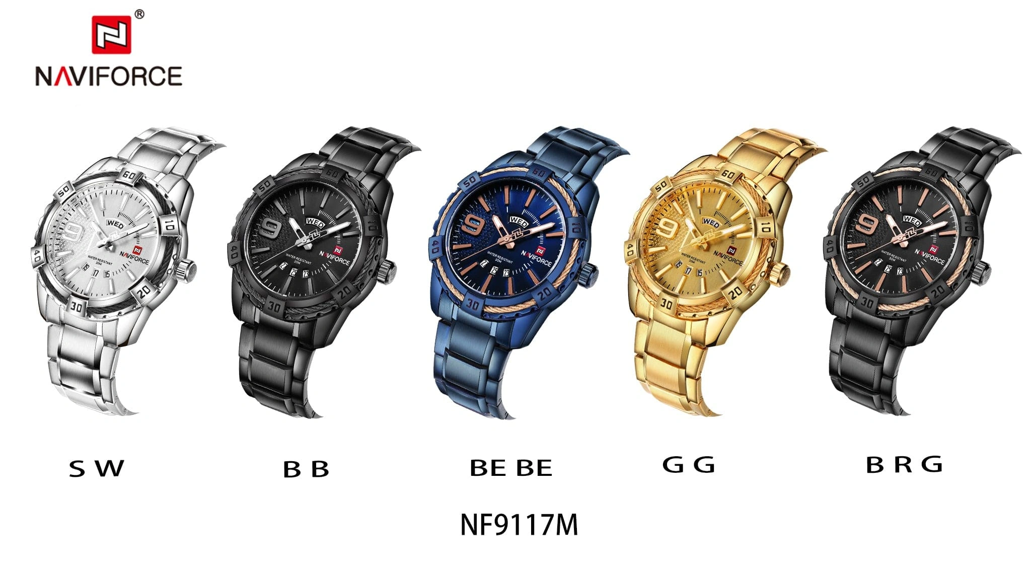 Naviforce Watch For Men NF9117S-B-B