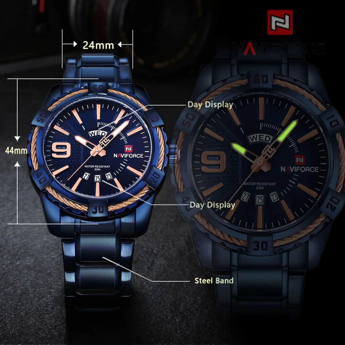 Naviforce Watch For Men NF9117S-G-G