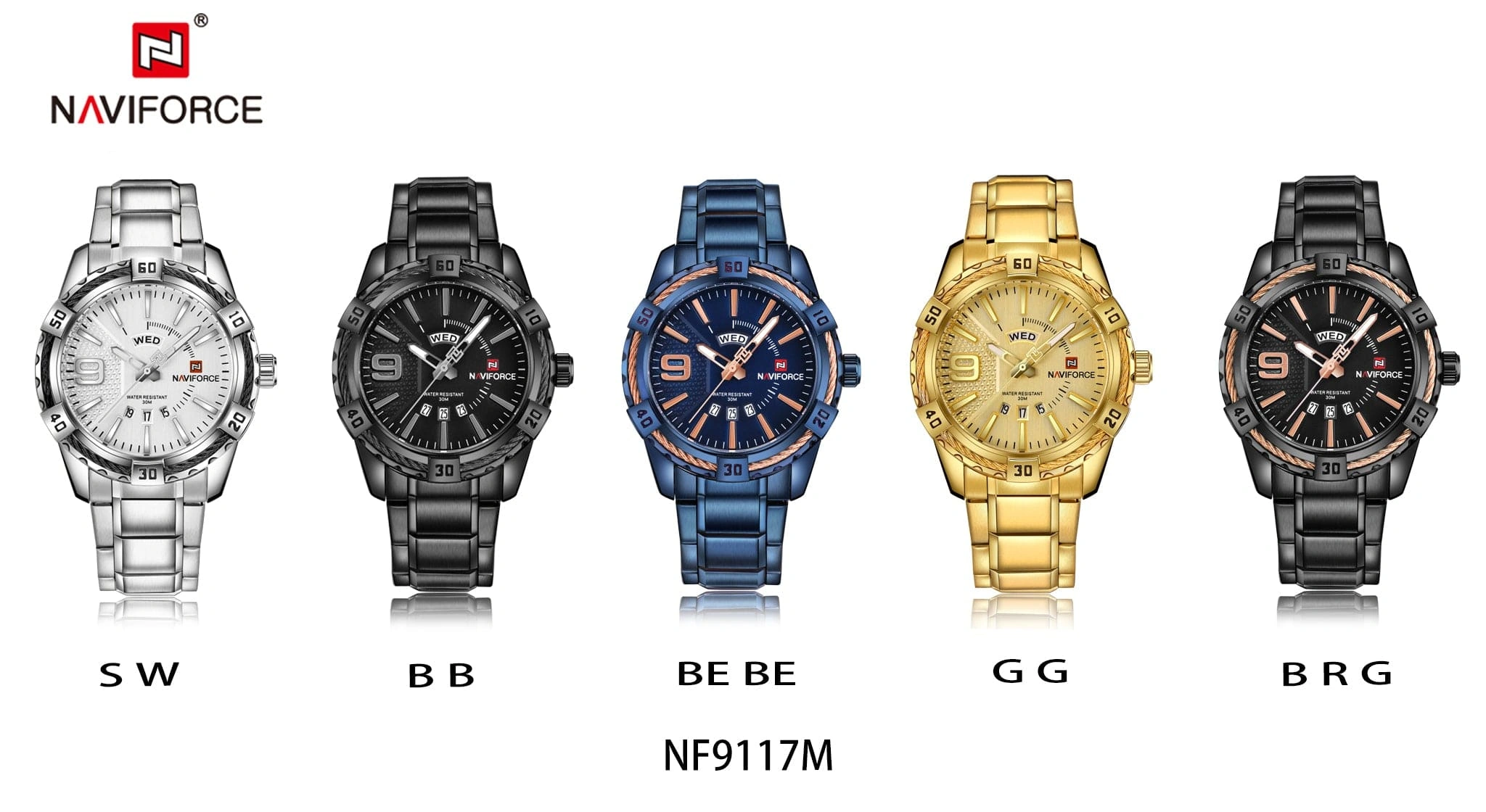 Naviforce Watch For Men NF9117S-S-W