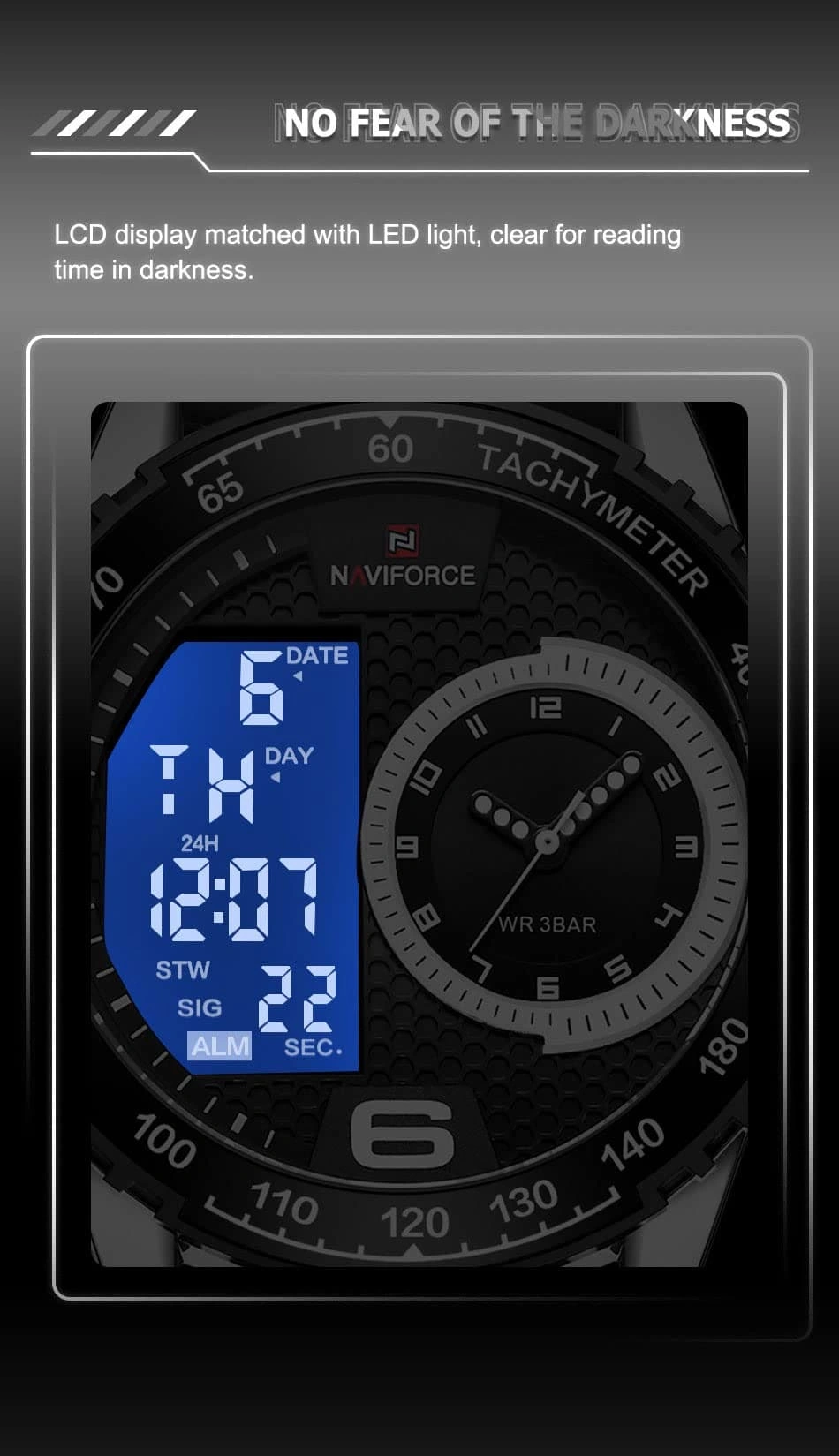 Naviforce Watch For Men NF9199T-S-W-B