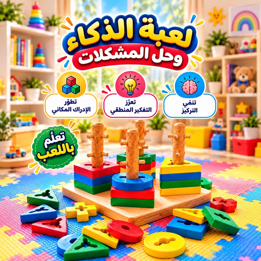 لعبة حل المشكلات الملونة