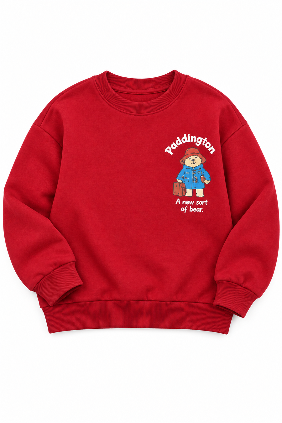 طقم بناتي Paddington أحمر ورمادي