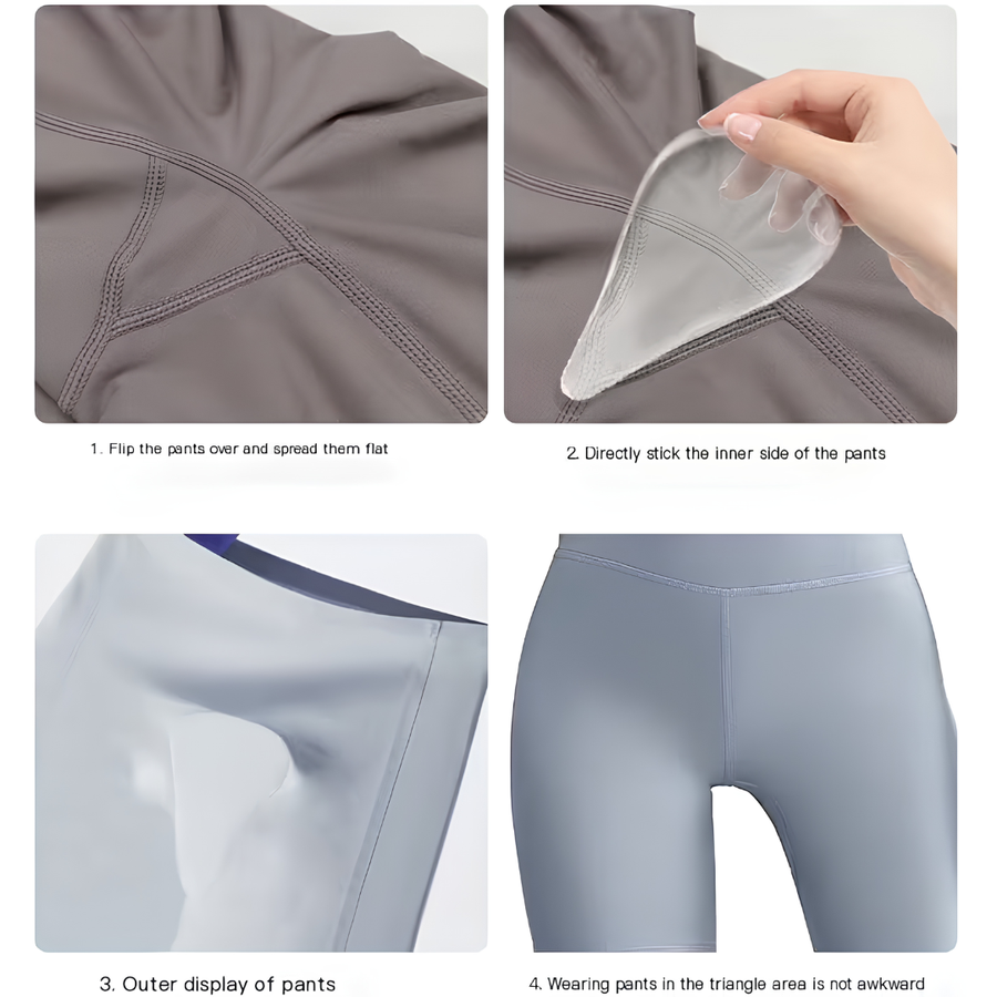 Women's Silicone Anti-Visibility Pad, Self-Adhesive Seamless Triangle Area Cover for Leggings, Yoga Pants, Swimsuits and Sportswear, Waterproof, Reusable and Invisible Design, 1