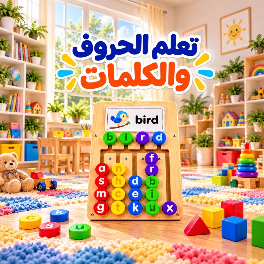كروت مصوّرة تساعد الطفل يركّب الحروف ويكوّن الكلمة بنفسه